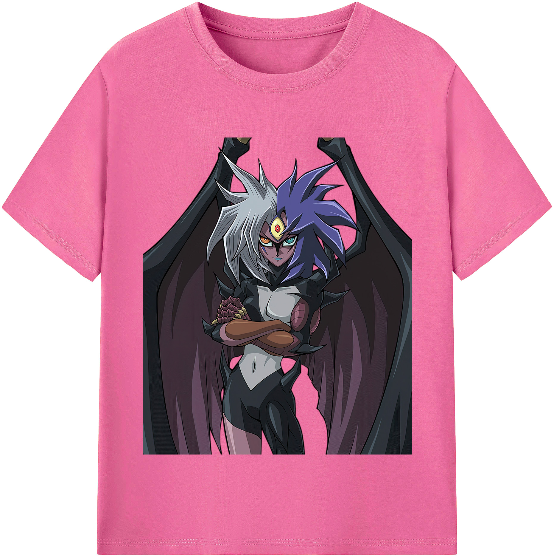 （画像用） 遊☆戯☆王 Yu-Gi-Oh! レディースカジュアルプリントTシャツ（綿100％）